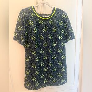 A/X Armani Exchange Navy and Neon Green Dress